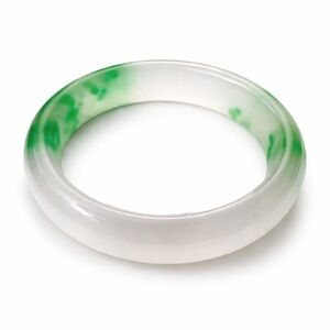 Myanmar Jade A-Class Ice Light Green Bangle Bracelet